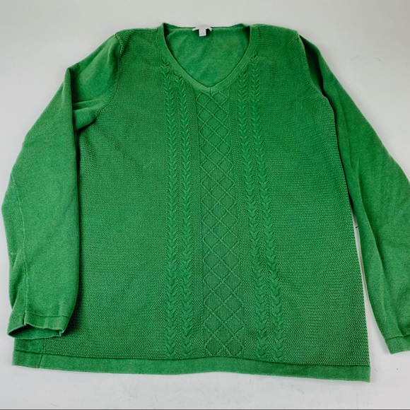 Talbots Blouse/Sweater-LongSleeves.Green. Size Med - Picture 1 of 6